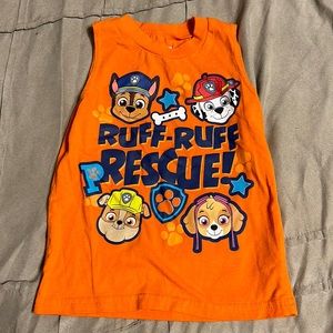 Boys Orange Paw Patrol Tank Top Size 3T